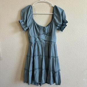 Light Blue Trixxi Tiered Dress